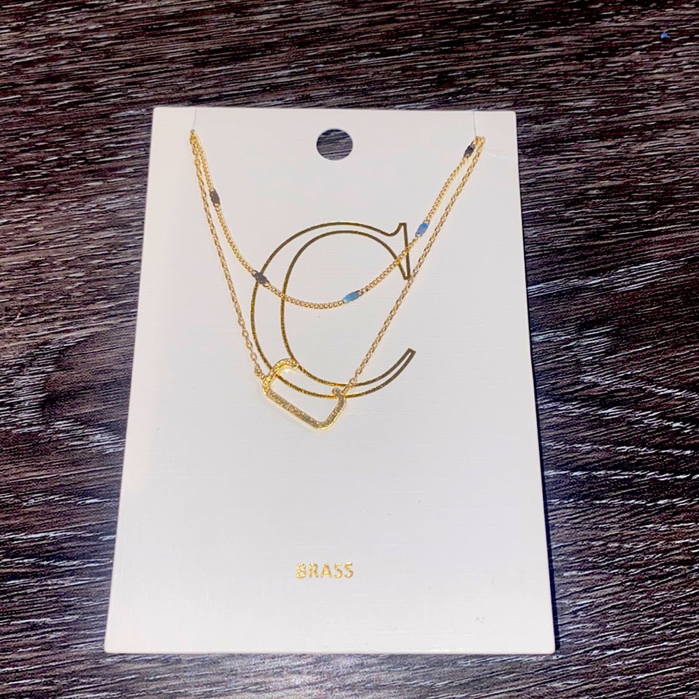 2 layered initial necklace